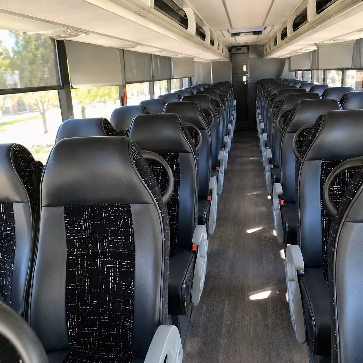 56 passenger charter bus interior